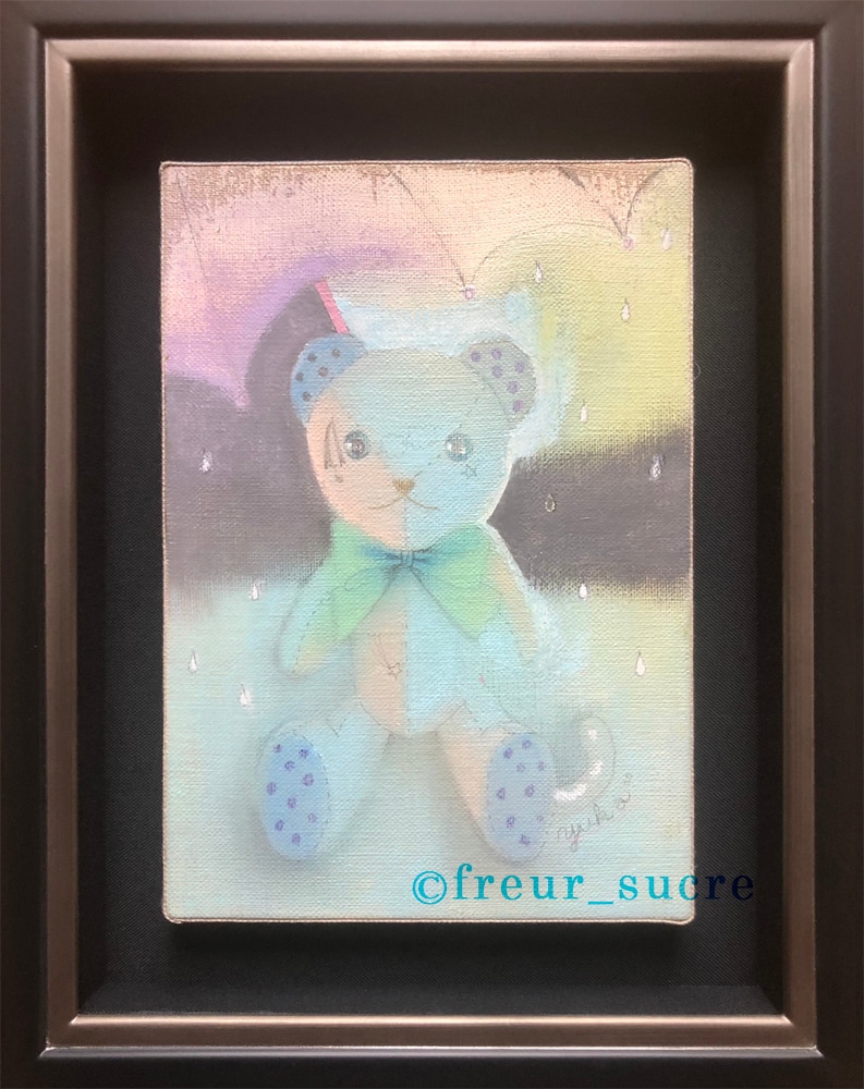 【原画】『雨粒の精ポタリ』（絵画　パステル画　精霊） 原画】『雨粒の精ポタリ』（絵画パステル画精霊）