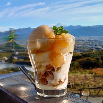 桃のプチパフェ