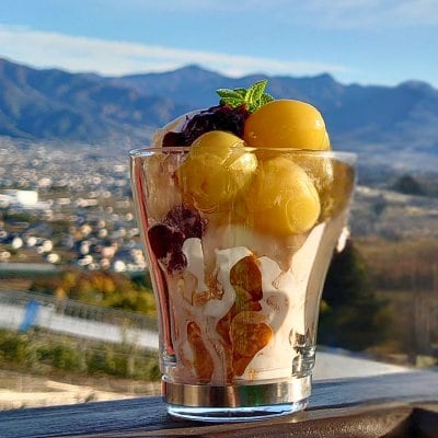 シャインマスカットのプチパフェ