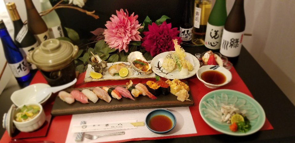 極み寿司と新潟和食コース