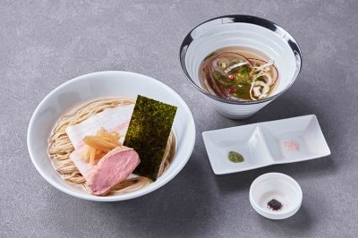 鴨×鶏×豚出汁 きのこ香る 塩つけ麺