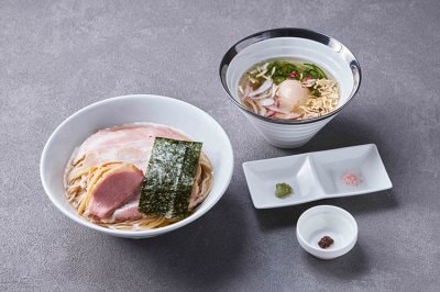 鴨×鶏×豚出汁 きのこ香る 特製塩つけ麺