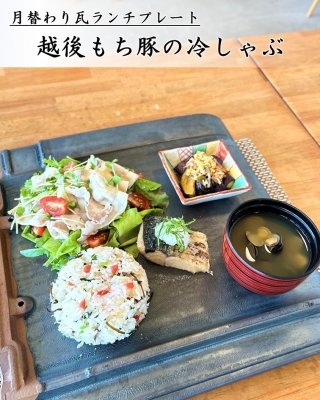 8月瓦ランチプレート　越後もち豚の冷しゃぶ
