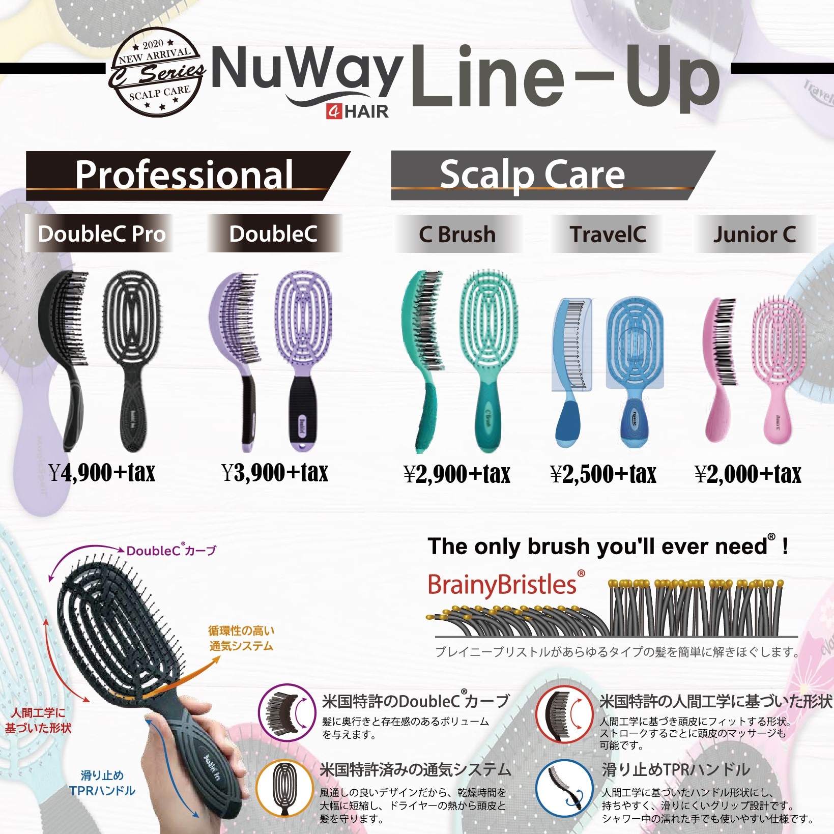 レディース 福袋 (セール) -ファッション通販 NuWay4hair Junior C Brush｜日本初上陸！話題のヘアブラシ ウィッグ・エクステ