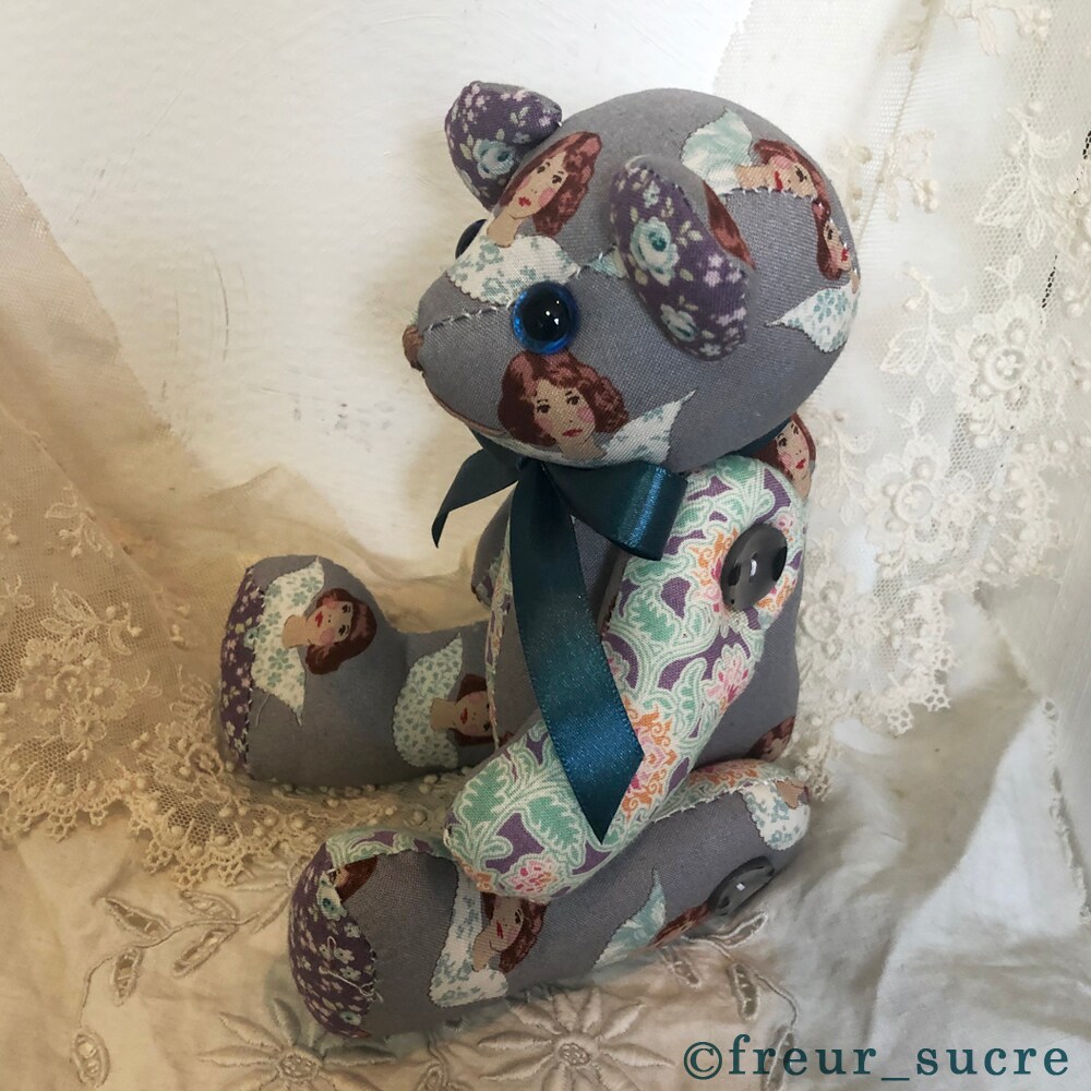 freur_sucre】手縫いテディベア「天使のおでこちゃん」