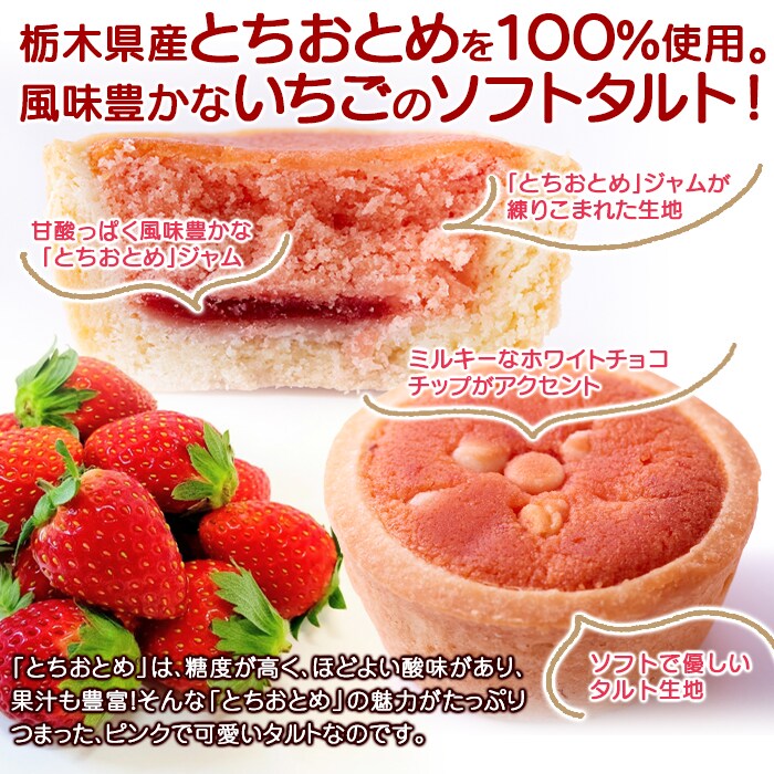 【送料無料(沖縄・離島への配送不可)】栃木県産とちおとめ100%使用!甘酸っぱい風味がお口に広がる☆いちごタルト22個【メーカー直送】