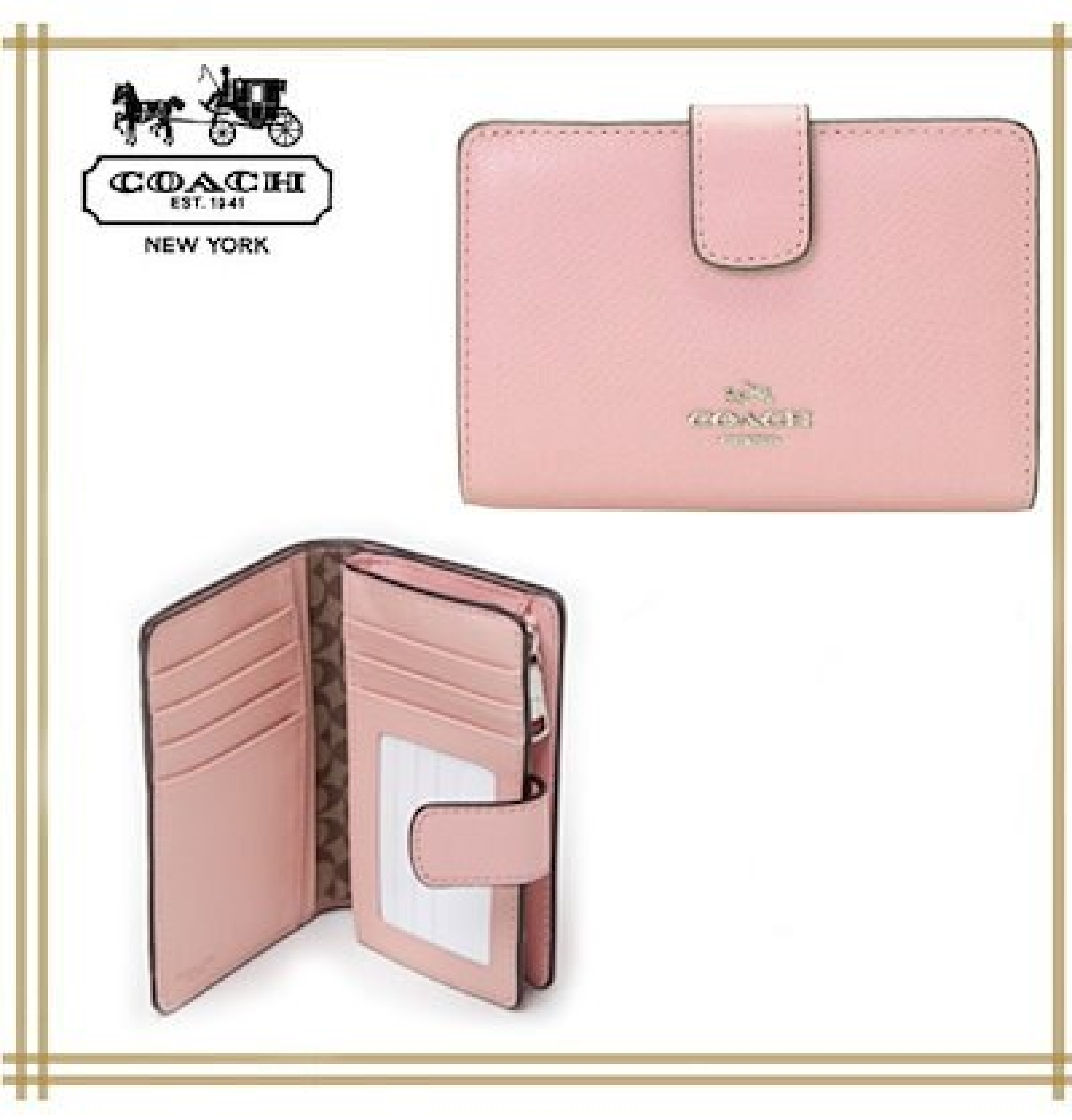 日本未入荷 Coach Medium Corner Zip Wallet 財布 シェル Coach MEDIUM CORNER ZIP WALLET IN SIGNATURE F53562 F2355
